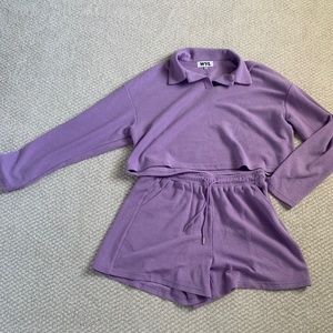 Waverles purple shirt/shirt set size large